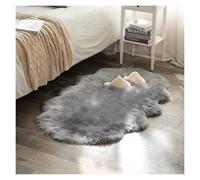 JTKSSCS Bedroom Rug Soft Bedroom Carpet Long Hair Bedside Rugs Sofa Cushion Living Room Fluffy Hairy(GRAY,60X140CM 1PC)