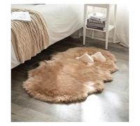 JTKSSCS Bedroom Rug Soft Bedroom Carpet Long Hair Bedside Rugs Sofa Cushion Living Room Fluffy Hairy(CAMEL,60X140CM 1PC)