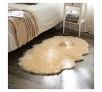 JTKSSCS Bedroom Rug Soft Bedroom Carpet Long Hair Bedside Rugs Sofa Cushion Living Room Fluffy Hairy(LIGHT YELLOW,60X140CM 1PC)