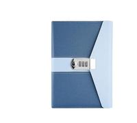 JTKSSCS Diary With Lock 200 Pages Notebook Password Book Secret Diary Password Lock Notebook Notepad School Office Stationery Supplies Children Gifts(Blue)
