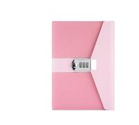 JTKSSCS Diary With Lock 200 Pages Notebook Password Book Secret Diary Password Lock Notebook Notepad School Office Stationery Supplies Children Gifts(Pink)