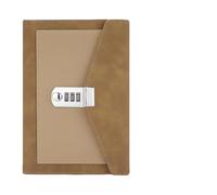 JTKSSCS Diary With Lock Book With Secret Notes Trifold School Password Office Notebook Supplies Agenda Lock Notepad Meeting Diary Student(Brown)