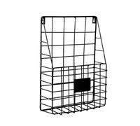 JTKSSCS File Organiser 1pc Mail Organizer Wire Basket Wall Mounted Magazine File Holder Hanging Document Foyer Storage Shelf(Black)