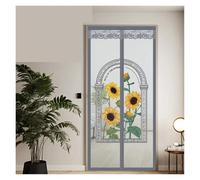 JTKSSCS Fly Screens For Doors Sunflower Door Curtain, Magnetic Screen Door, Summer Screen Window, Household Net, Partition(W100cm*H220cm)