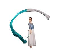 JTKSSCS Gymnastics Ribbon Polyester Flower Dance Streamer Rhythmic Gymnastics Ribbons Artistic Dancing Talent Shows Worship Praise Prophetic Banner(Mint White)