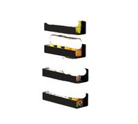 JTKSSCS Magnetic Shelf Magnetic Kitchen Storage Shelf Fridge Spice Organizer Rack Black Iron Space Saving For Cabinet On The Side Of Refrigerator(Black-2pcs)