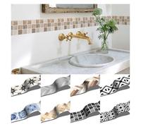 JTKSSCS Wallpaper Borders 1pcs Wall Stickers Waterproof Peel Stick Art Mural Backsplash Kitchen Office Skirting Decorative(BS083)