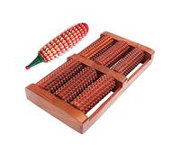 Jtku Handicraft01 Crafts Collection Store Wooden Foot Massager Acupressure and Pain Relief 6 Roll/Feet Massager 6 Roller Stress Acupressure (Brown) With Karela for Hand and Fingers