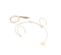 JTLAU Headworn/Headset Microphone Wired, Dual Over-Ear Headset Mic, Condenser Headset Mic Compatible with Sennheiser Microphone Wireless Systems, Ideal for Lectures, Actors, Theater - Beige