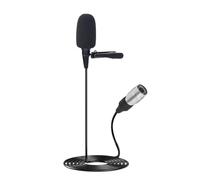 JTLAU Lavalier Clip on Microphone - Cardioid Condenser Lapel Mic Compatible with Audio Technica Bodypack Wireless Systems,Ideal for Lectures,actors,Theater,Podcasts