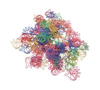 JTLB 100 Pcs Palm Shaped Paper Clips, Cute Hand Shape Clips, 5 Colors, Organizer Clips, for Office, School, Work with a Storage Box for Desk Accessories