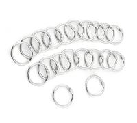 JTLB 20PCS Metal Hinged Ring Book Key Rings, Plated Split Album Loose Leaf, 25mm 30mm 38mm Sizes for Document Binding, Scrapbook, Family Album (25mm)