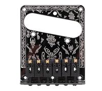 JTLB 6 Saddle Electric Guitar Bridge, Replacement with Vintage Style Brass Bridge, Mounting Screws, for Squier Telecaster Classic Vibe, Professional Performance