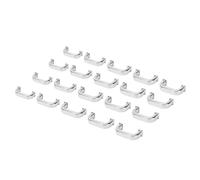 JTLB Alloy Stainless Steel Square Arch Bridge Buckle 20 pcs D Ring Connector PH Screws, Ideal for Bag Handbag Clothing Belt Repair, Decoration (Silver)