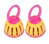 JTLB Baby Bells, 2pcs Handled Cage Bell Rattle Educational Toy Hand Percussion Jingle Bell for Kids