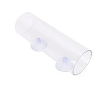 JTLB Betta Fish Tunnel, Premium Plastic Play Rest Breed Tube with Suction Cup Mount for Betta Fish Tank, Transparent Hollow Fish Tube Accessories (Large)