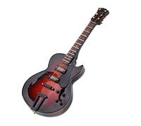 JTLB Classic Miniature Guitar Replica with Stand, Case Instrument Model Ornaments for Music Lovers (14cm model)