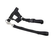 JTLB Dog Mouth Muzzle with Towing Rope Adjustable Dog Head Collar Halter Prevent From Biting Barking Running Away (L)