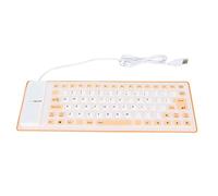 JTLB Keyboard, Foldable Flexible Keyboard USB Mute Gaming Keyboard, 85 Keys, Fully Sealed Design, Roll-up Silent Soft Keyboard, USB Wired Silicone Keyboard for PC Notebook Laptop