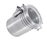 JTLB Kitchen Canister Food Storage Container Stainless Steel Coffee Tea Sugar Caddy With Lids Ergonomic Food Containers Storage Jars With Window For Tea, Coffee Sugar, Nuts, (L