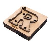 JTLB Leather Cutting Die R Letter Shaped, Alloy Steel and Birch Wood Material, 74x72mm, Punching Crafting Tool for Wallets and Belts, Cut Mold