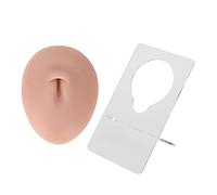 JTLB Silicone Belly Model, Display Soft Human Navel Model for Piercing Practice, Medium Skin Color
