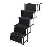 JTLB SUV Dog Stairs - Sturdy Metal Frame Dog Stairs with 5 Wide Steps, Portable Car Truck Pet Steps for Large Dogs up to 50kg, Folding Dog Ramp, for SUVs, Beds and Sofas