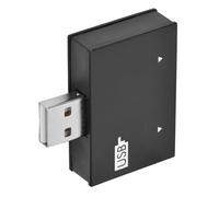 JTLB USB2.0 Male Hub with 2-Port Charger Splitter, Versatile Adapter Converter Kit for Efficient Charging and Data Sync (Black)