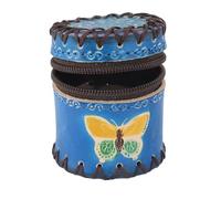 JTLB Vintage Zip Miniature Storage Bag Key Bag, Ideal for Parties, Business Trips and Travel with PU Leather Material, Choice for Family, Classmates