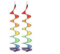 JTLB Windmill Spinners 23 * 23 * 2 Spiral Rainbow Wind Strip Windmill Colorful Wind Chime for Garden Home Outdoor Camping Tent Decoration