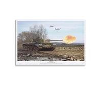 JTLFXY British WW2 Vintage Tank Poster A34 Comet Cruiser Tank Poster Decorative Painting Canvas Wall Posters And Art Picture Print Modern Family Bedroom Decor Posters 12x18inch(30x45cm)