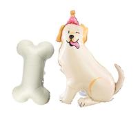 JTMKYO 1 Piece Dog Balloon And 1 Piece Bone Balloon, Creative Cartoon Balloon, Cute Aluminum Film Balloon, Pet Inflatable Toys, Party Decorations.