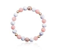JTMKYO 1 Piece Pink Crystal Natural Stone Beaded Bracelet, Reduce Stress and Relieve Anxiety, Women's Fashion Bracelet, Hand Accessories, Suitable Gift for Women