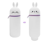 JTMKYO 1 Piece Rabbit Pen Holder, Cute Cartoon Pen Holder, Silicone Pencil Case, Children'S Stationery, School Supplies.