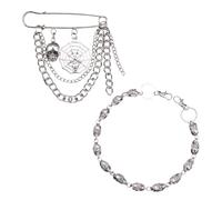 JTMKYO 1 Piece Skull Pants Chain, 1 Piece Skull Pin, Trendy Personalized Jewelry, Hip-Hop Style Accessories, Party Clothing Accessories.