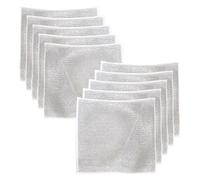 JTMKYO 10 Pieces Of Double-Layer Steel Wire Cloth, Multi-Purpose Steel Wire Cloth, Wet And Dry Mesh Dishcloth, Reusable Rag, Suitable For Comfortable Stove Washing Dishes And Pots (20 * 20cm)