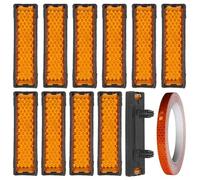 JTMKYO 10 Pieces Of Foot Reflector And 1 Roll Of Reflective Tape, Night Riding Reflector, Pedal Reflector, Suitable For Road Bikes And Bicycles.