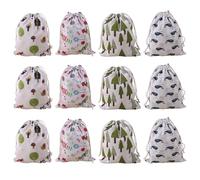 JTMKYO 12-Piece Cartoon Pattern Storage Bag, Large-Capacity Drawstring Bag, Gift Packaging Bag, Multi-Purpose Storage Bag.