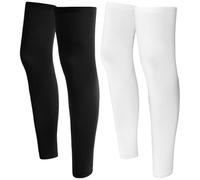 JTMKYO 2 Double Elastic Leg Guard Covers, Comfortable And Breathable Leg Covers, Sun Protection Leg Covers, Sports Equipment (Black And White).
