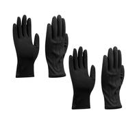 JTMKYO 2 Pairs Black Elastic Gloves - Pleated, Suitable For Black Outfits, Prom & Theater Accessories