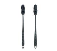 JTMKYO 2-Piece 27.5cm Silicone-Handled Glass Bottle Brushes, Grey, PP & TPR Material, Suitable for Kitchen Bottles & Glasses