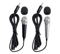 JTMKYO 2-Piece Mini Microphones, Karaoke & Mobile Phone Microphones, Wired, Suitable for Mobile Phones and Laptops