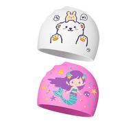 JTMKYO 2 Pieces Cartoon Printed Swimming Caps, Waterproof Silicone Swimming Caps, Cute Swimming Caps, Children'S Swimming Equipment.