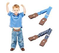 JTMKYO 2 Pieces Children's Belts, Children's Buckleless Belts, Elastic Buckleless Belts, Adjustable Elastic Bands, Children's Adjustable Elastic Waistbands