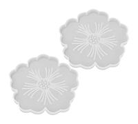 JTMKYO 2 Pieces Flower Coaster Mold, Silicone Mold, Thermally Insulated Coffee Cup Pad, High Temperature Resistant Coaster, Dining Table Supplies.