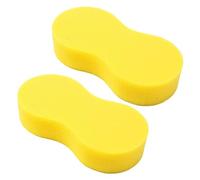 JTMKYO 2 Pieces of Extra Large Sponges, Car Sponges, Car Cleaning Sponges, Waxing Sponges, Suitable for Car Cleaning, Windshield and Body, Household Cleaning, Yellow (22 * 11 * 4.5cm)