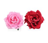 JTMKYO 2 Pieces of Rose Hairpin, Simulated Flower Hair Accessories, Flower Brooch, Dance Styling Accessories, Wedding Dress Decoration.