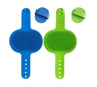 JTMKYO 2 Pieces Pet Silicone Bath Brush, Adjustable Massage Brush, Dog Cleaning Brush, Soft Hair Removal Brush, Pet Supplies.