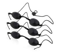 JTMKYO 3 Pieces Beauty Glasses, Beauty Protective Laser Eye Masks, Adjustable Sunbed Goggles, UV Protection Tanning Eye Protection, Home Beauty Care (Black)
