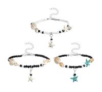 JTMKYO 3 Pieces of Marine Themed Anklets, Retro Classic Anklets, Fashion Accessories, Women's Accessories.